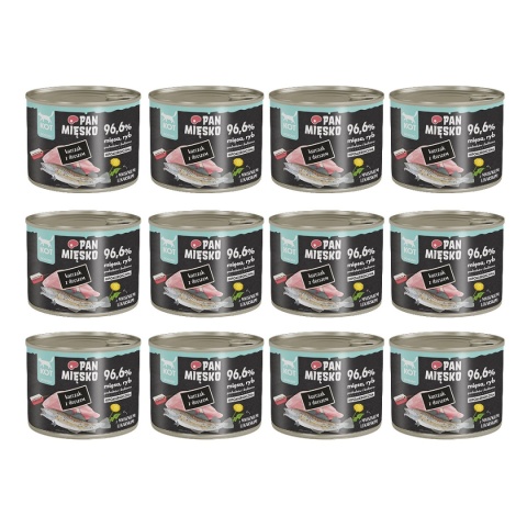 Zestaw Pan Mięsko kurczak z dorszem 12x200g - mokra karma dla kota