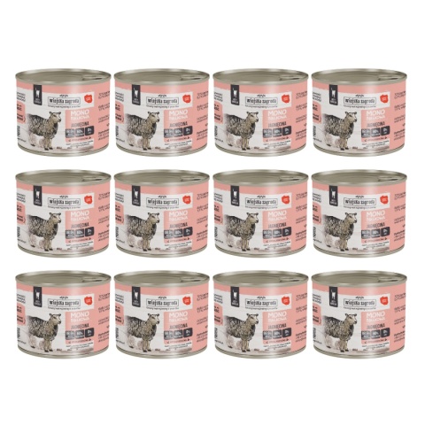 Zestaw Wiejska Zagroda Monobiałkowa Jagnięcina dla kota 12x200g