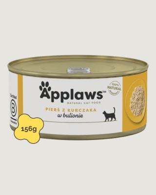 APPLAWS Cat 156g pierś z kurczaka w bulionie dla kota