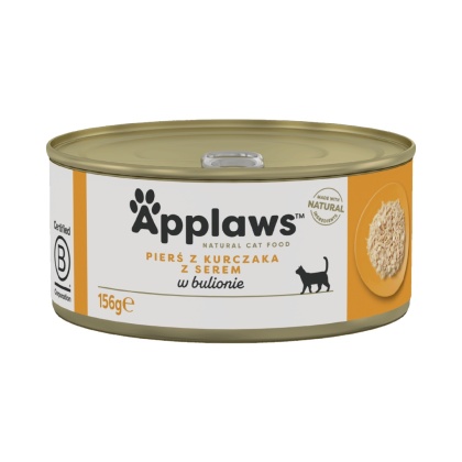 APPLAWS Cat 156g kurczak z serem w bulionie dla kota