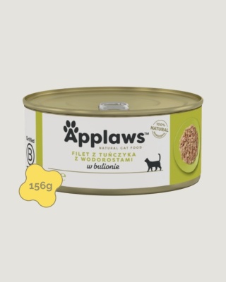 APPLAWS Cat 156g tuńczyk z wodorostami w bulionie dla kota