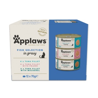 APPLAWS Cat Multipak mix smaków rybnych w sosie dla kota 12x70g