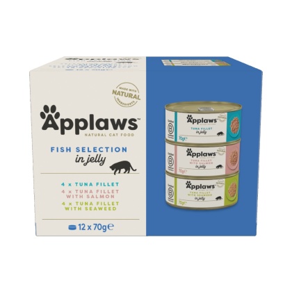 APPLAWS Cat Multipak mix smaków rybnych w galaretce dla kota 12x70g