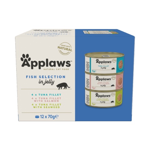 APPLAWS Cat Multipak mix smaków rybnych w galaretce dla kota 12x70g