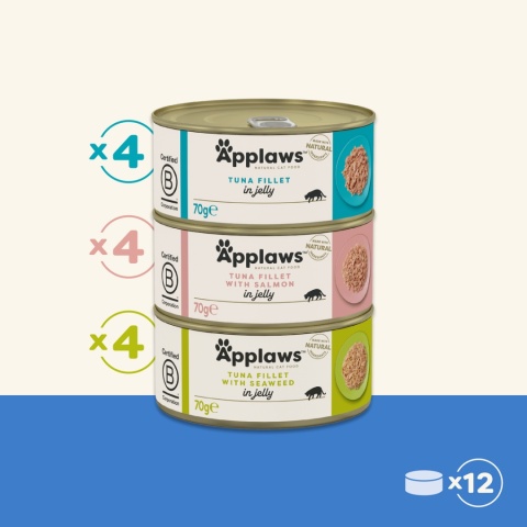 APPLAWS Cat Multipak mix smaków rybnych w galaretce dla kota 12x70g