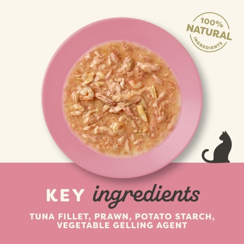 APPLAWS Cat filet z tuńczyka z krewetkami w sosie dla kota 70g