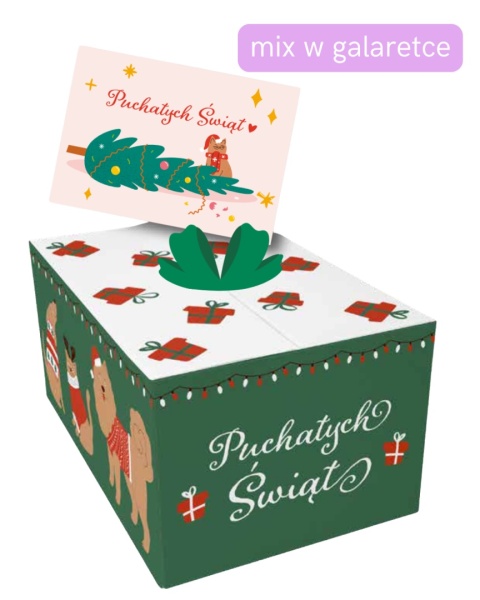 Animal Island GIFTBOX świąteczny 48 saszetek mix w galaretce + 2 saszetki pasztet i kartka świąteczna GRATIS