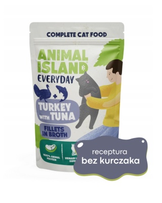 Animal Island Indyk z tuńczykiem w rosole - karma mokra dla kota 85g