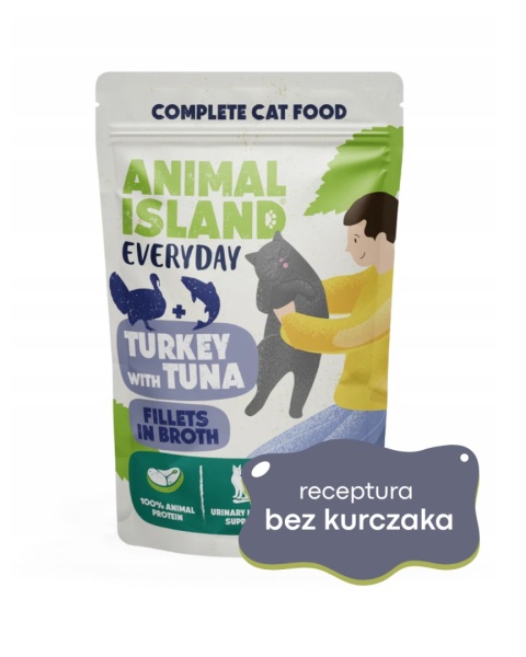 Animal Island Indyk z tuńczykiem w rosole - karma mokra dla kota 85g