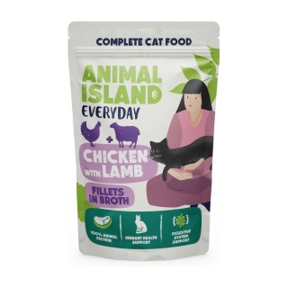 Animal Island Kurczak z jagnięciną w rosole - karma mokra dla kota 85g