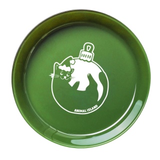 Animal Island Talerzyk dla kota szklany świąteczny - zielony bombka