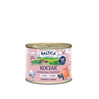 BALTICA SMAKI REGIONÓW KOCIAK jagnięcina z indykiem - karma dla kociąt 185g