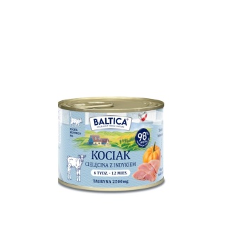 BALTICA SMAKI REGIONÓW KOCIAK cielęcina z indykiem - karma dla kociąt 185g