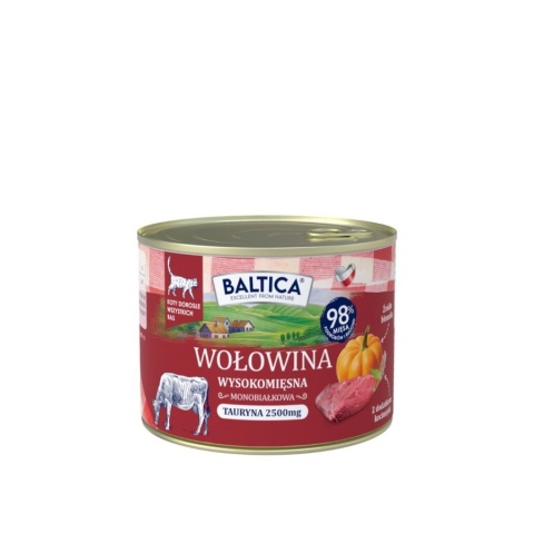 BALTICA SMAKI REGIONÓW wołowina - monobiałkowa karma dla kota 185g