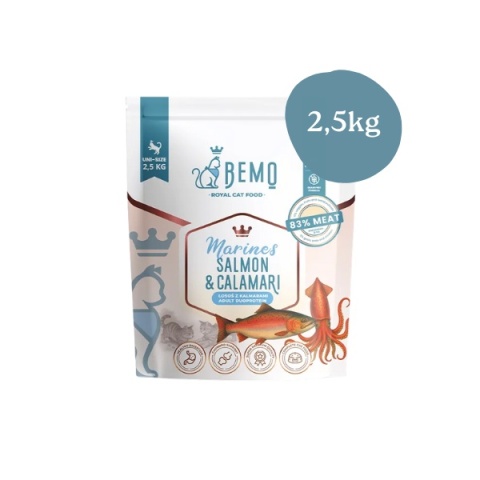 Bemo Cat Marines Salmon & Calamari - karma sucha dla kota z łososiem i kalmarami 2,5kg