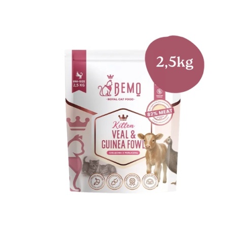 Bemo Kitten Veal & Guinea Fowl - karma sucha dla kociąt z cielęciną i perliczką 2,5kg