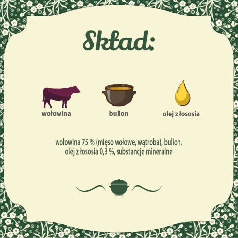 FOLK Warmińska soczysta wołowina - mokra karma dla kota 85g