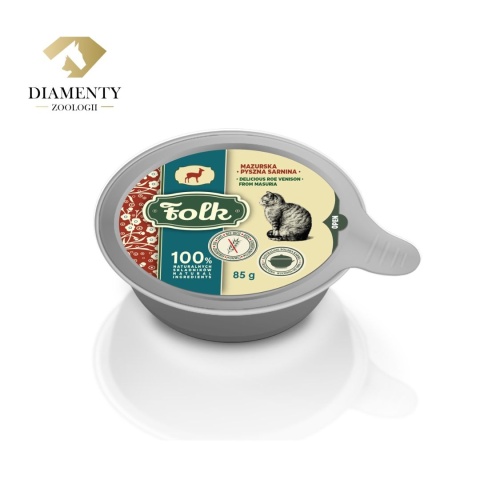 FOLK Mazurska pyszna sarnina - mokra karma dla kota 85g