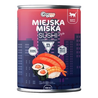 Gaczoo Miejska Miska Sushi Style - łosoś i indyk karma dla kota 400g