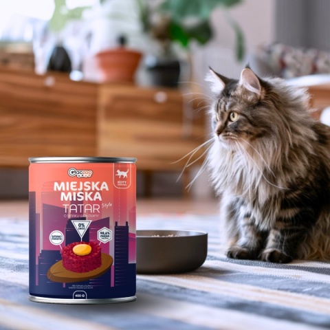 Gaczoo Miejska Miska Tatar Style - indyk i i wołowina karma dla kota 400g