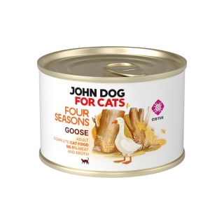 John Dog for Cats Gęś Four Seasons - karma mokra dla kota 185g