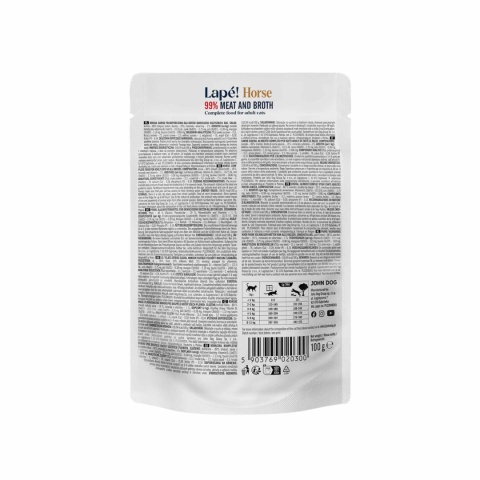 John Dog for Cats Lape Konina - monobiałkowa karma mokra dla kota 100g