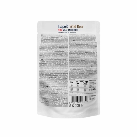 John Dog for Cats Lape Dzik - monobiałkowa karma mokra dla kota 100g