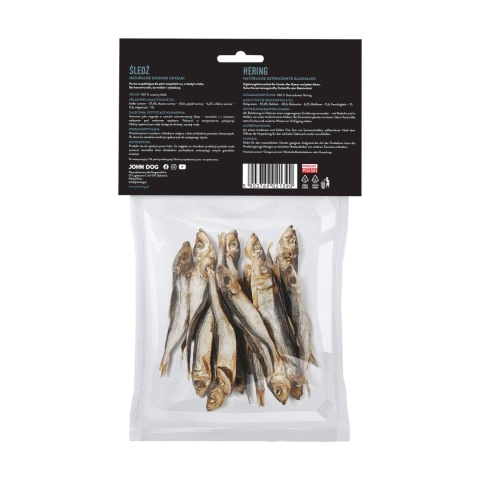 John Dog suszony śledź - naturalny suszony chrupiący gryzak 100g