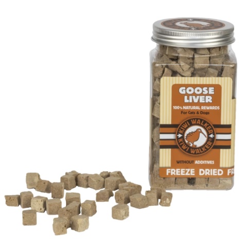 Kiwi Walker Snacks Goose Liver - wątroba gęsia liofilizowane przysmaki dla kota 120g