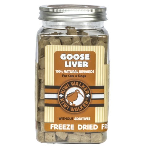 Kiwi Walker Snacks Goose Liver - wątroba gęsia liofilizowane przysmaki dla kota 120g