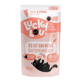 Lucky Lou Lifestage Sensitive Wołowina i konina saszetka 125g