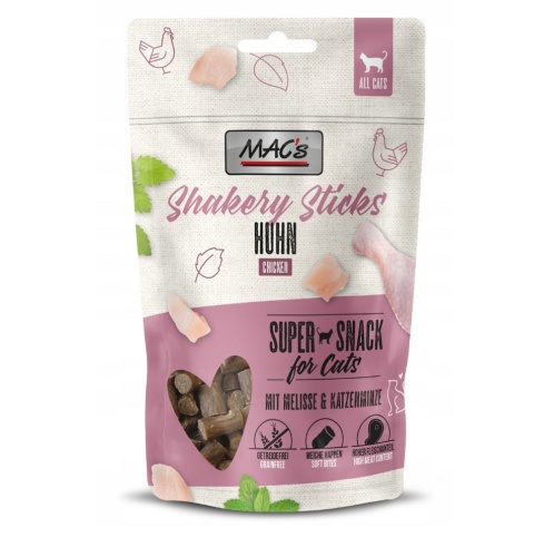 Mac's Shakery Sticks Kurczak przysmak dla kota - pałeczki z kocimiętką i melisą 50g