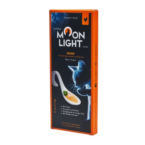 Moonlight Dinner Creme Kurczak z omułkiem i komosą - przysmak dla kota 4x15g