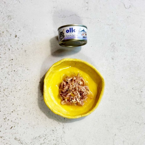 Ollo Cat nr 4 kurczak i kałamarnica z krewetkami - karma dla kota 70g