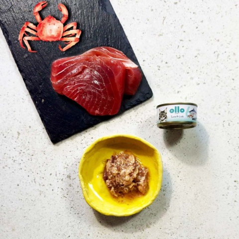 Ollo Cat nr 6 tuńczyk i krab - karma dla kota 70g