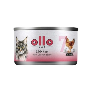 Ollo Cat nr 7 kurczak i kurze serca - karma dla kota 70g