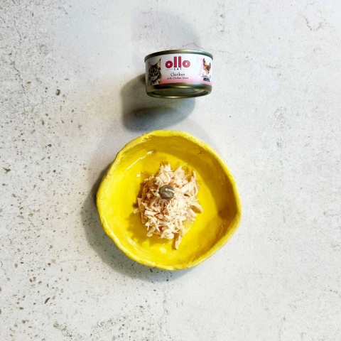 Ollo Cat nr 7 kurczak i kurze serca - karma dla kota 70g