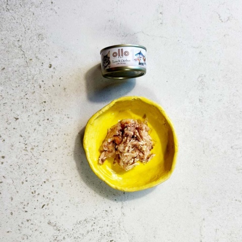 Ollo Cat nr 12 tuńczyk i kurczak z krewetkami w galaretce - karma dla kota 70g