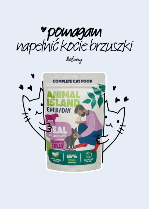 POMAGAM napełnić kocie brzuszki - saszetka Animal Island 85g