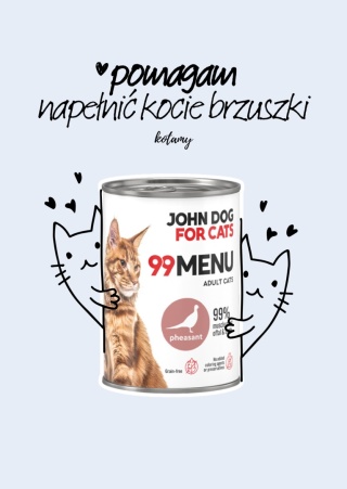 POMAGAM napełnić kocie brzuszki - puszka 99 MENU 400g