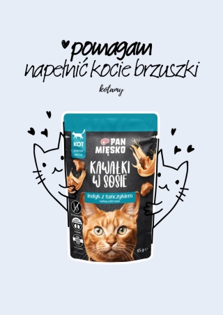 POMAGAM napełnić kocie brzuszki - saszetka Pan Mięsko 85g