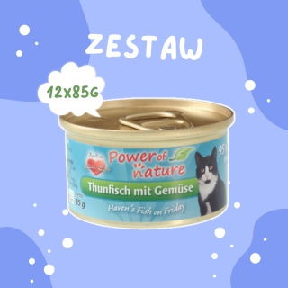 Pakiet 12x85g Power of Nature Haven's Fish on Friday - tuńczyk z warzywami zestaw