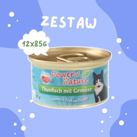 Pakiet 12x85g Power of Nature Haven's Fish on Friday - tuńczyk z warzywami zestaw