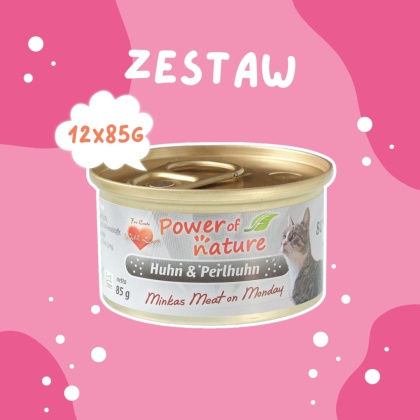 Pakiet 12x85g Power of Nature Minka's Meat on Monday - kurczak i perliczka zestaw