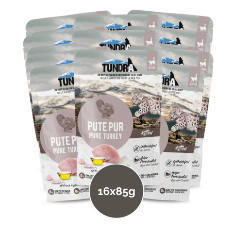 Pakiet TUNDRA Kitten Indyk 16x85g saszetki dla kociąt