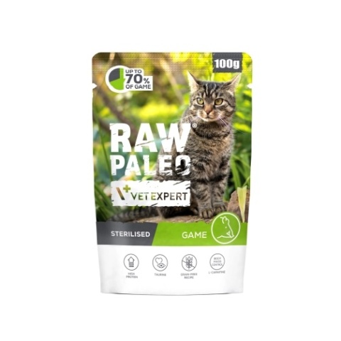 RAW PALEO GAME - mokra karma dla kota z dziczyzną 100g