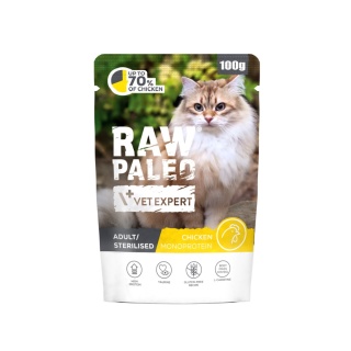RAW PALEO ADULT CAT CHICKEN - mokra karma dla kota kurczak 100g