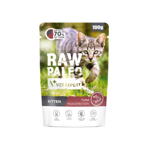 RAW PALEO KITTEN CAT TUNA - mokra karma dla kociąt tuńczyk 100g