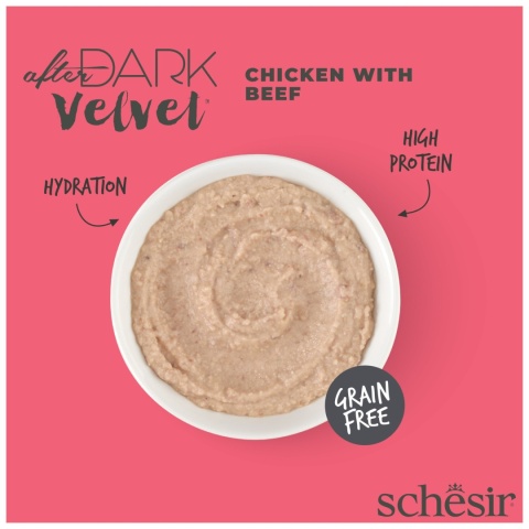 Schesir After Dark Velvet Mousse kurczak z wołowiną 80g