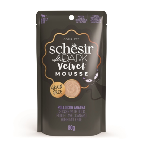 Schesir After Dark Velvet Mousse kurczak z kaczką 80g
